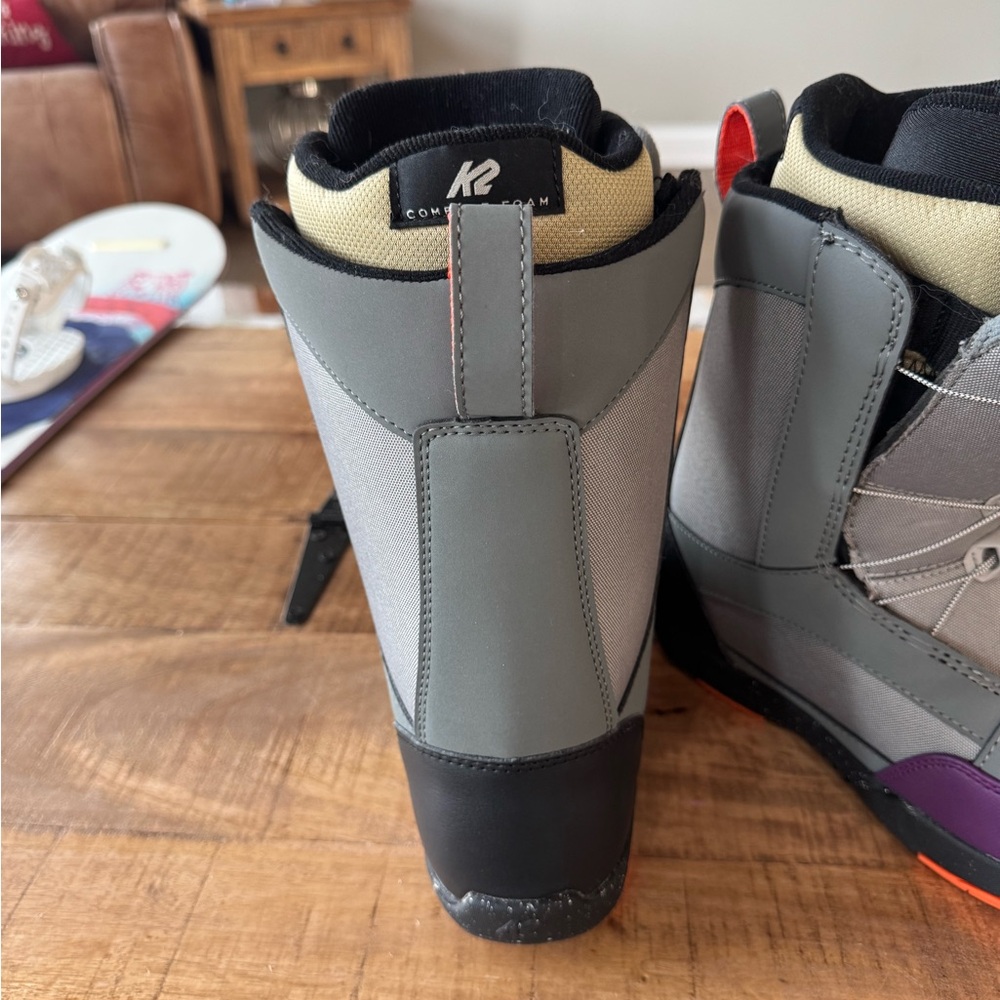 K2 Snowboarding Boots with Purple and Gray Accents - Picture 4 of 6